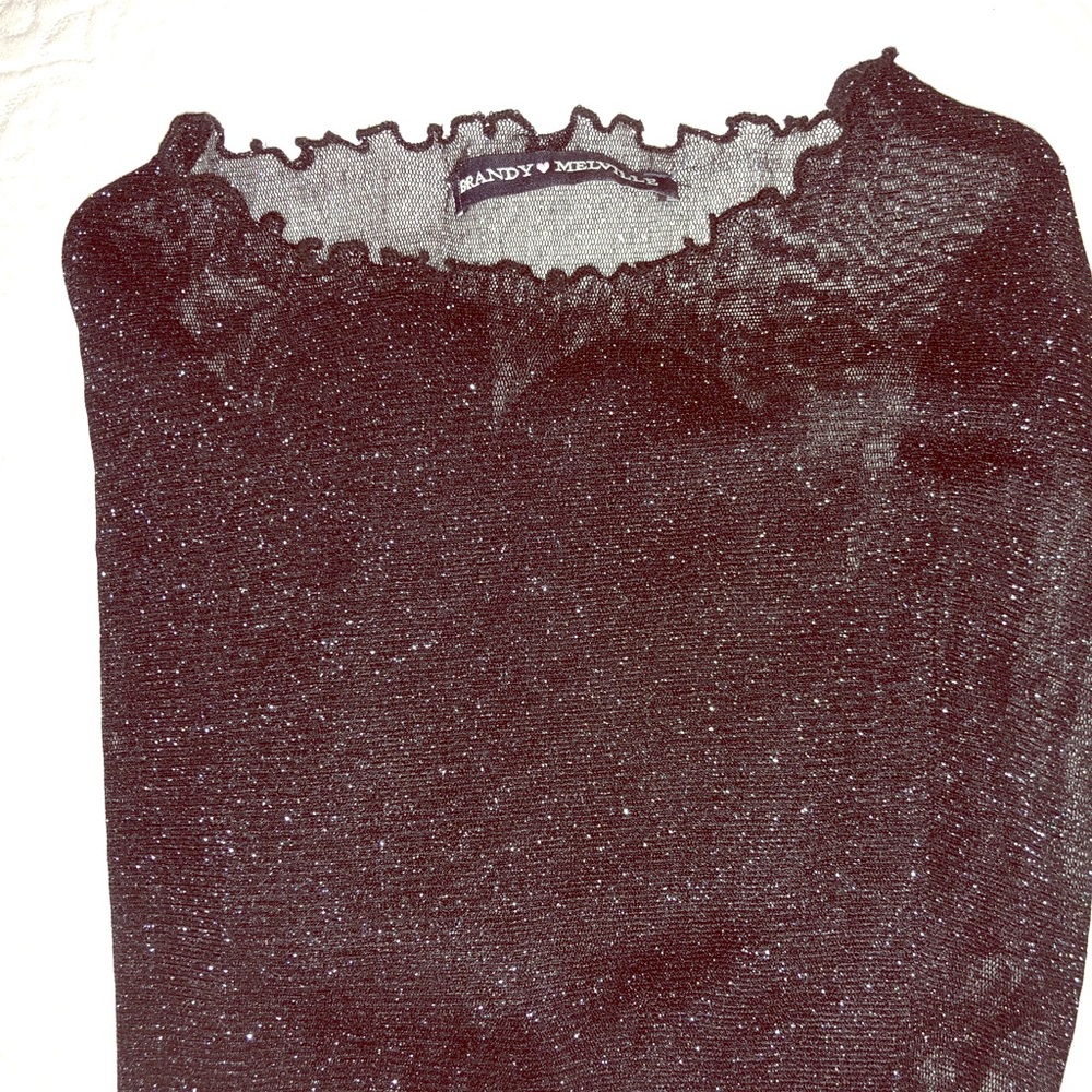 Sheer Black Going out Top